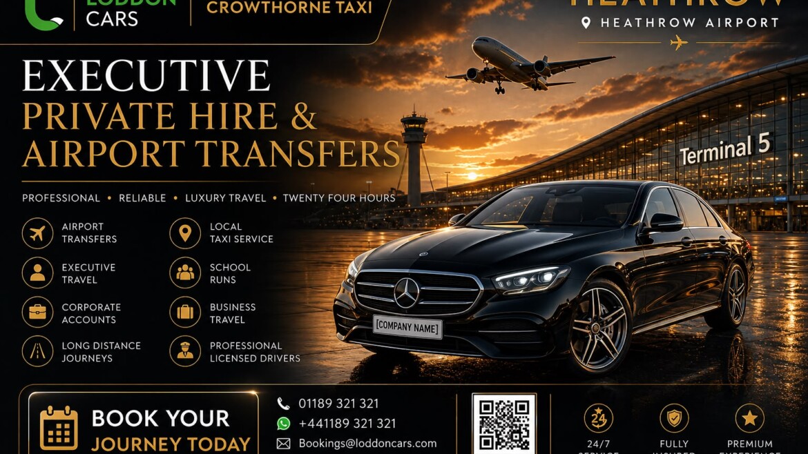 Executive Mercedes providing Crowthorne Taxi service by Loddon Cars