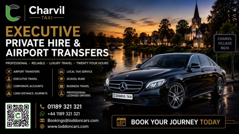 Loddon Cars vehicle travelling through Charvil village