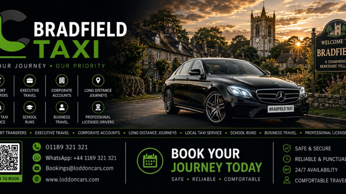 Luxury Loddon Cars executive vehicle in Bradfield countryside