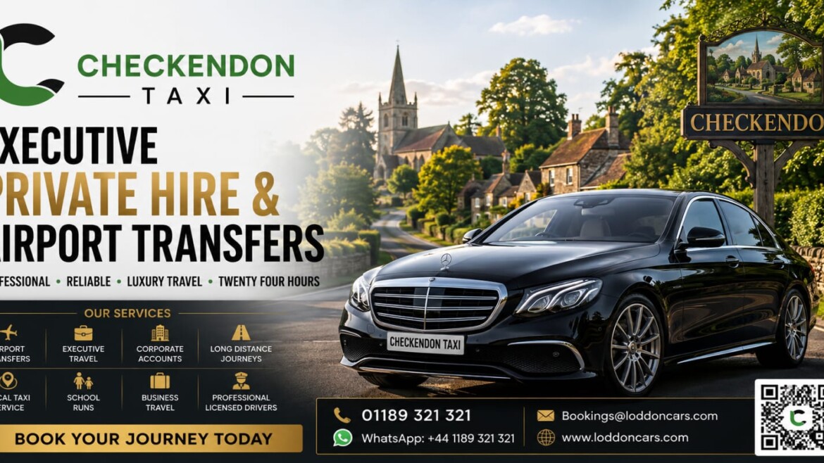 Loddon Cars executive vehicle travelling through Checkendon countryside