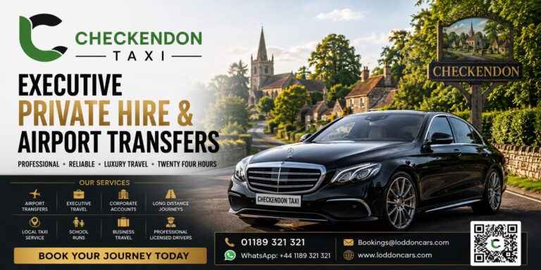 Loddon Cars executive vehicle travelling through Checkendon countryside