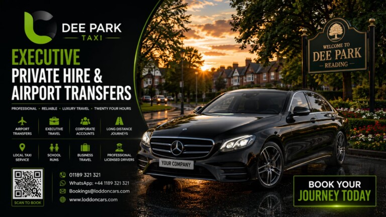 Loddon Cars vehicle travelling through Dee Park in West Reading