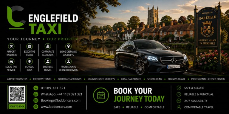 Loddon Cars executive vehicle outside Englefield Estate
