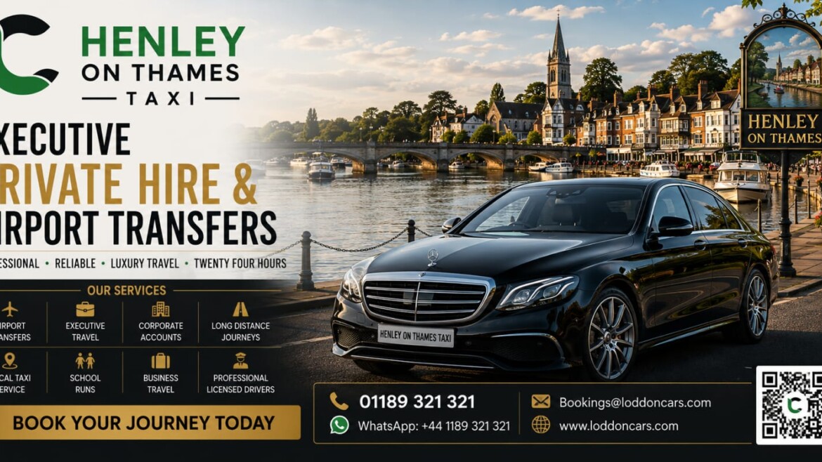 Loddon Cars executive vehicle beside the River Thames in Henley-on-Thames