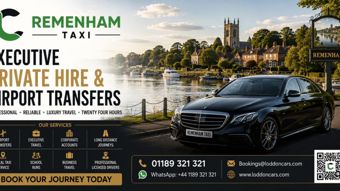 Loddon Cars executive vehicle near the River Thames in Remenham