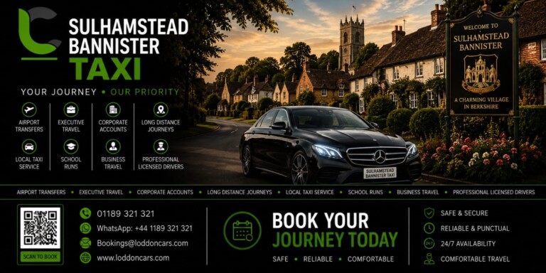 Loddon Cars executive vehicle in Sulhamstead Bannister countryside